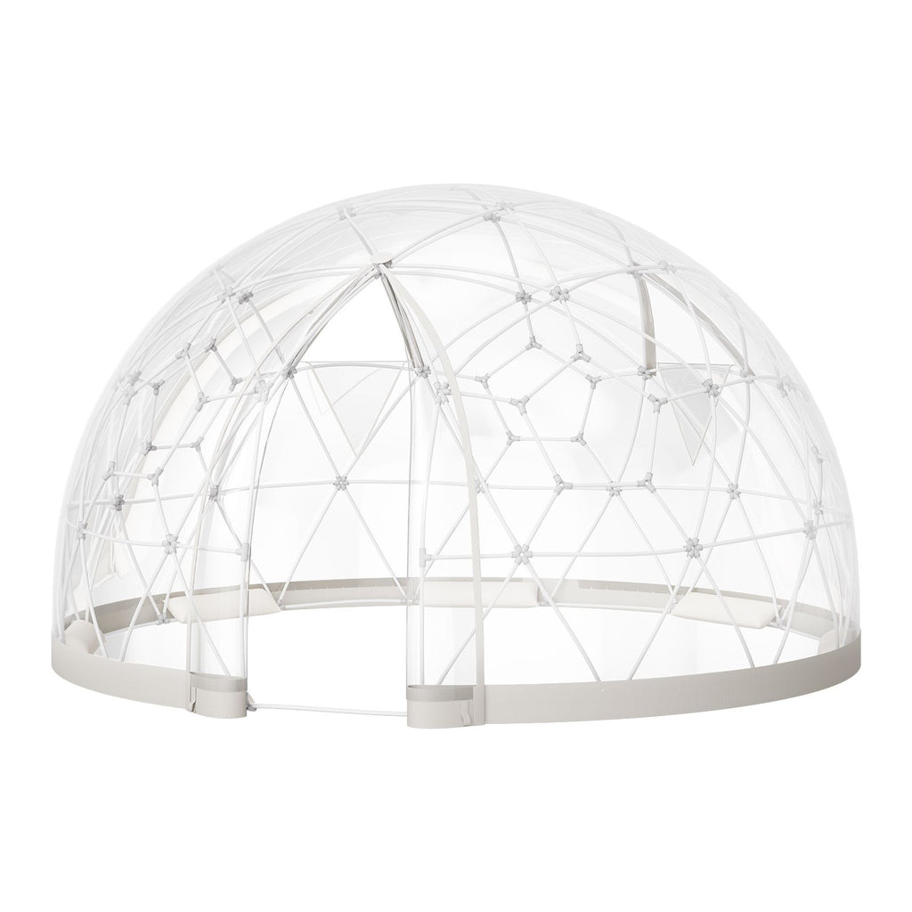Garden Dome Tent, 3.6 x 2.2 m Outdoor Clear Bubble Tent for 4-7 Person, Weatherproof Geodesic Dome Greenhouse with Window, PVC Igloo Tents for Backyard Patios Camping Party Wedding