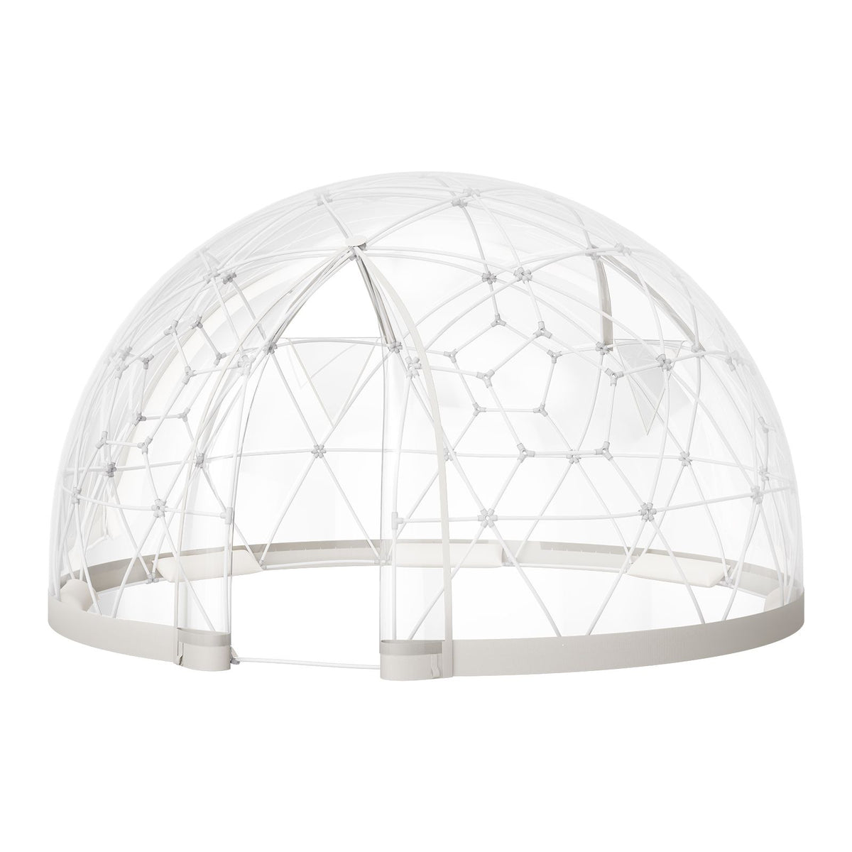 Garden Dome Tent, 3.6 x 2.2 m Outdoor Clear Bubble Tent for 4-7 Person, Weatherproof Geodesic Dome Greenhouse with Window, PVC Igloo Tents for Backyard Patios Camping Party Wedding