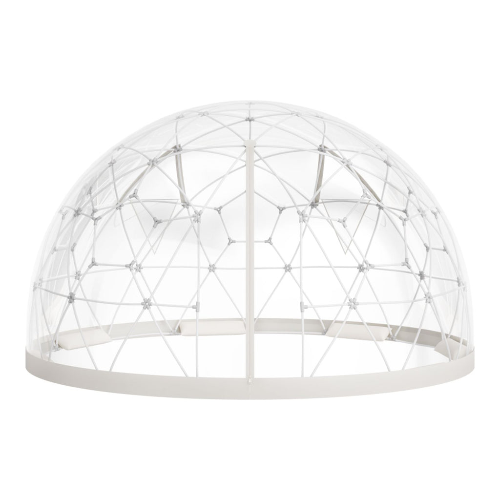 Garden Dome Tent, 3.6 x 2.2 m Outdoor Clear Bubble Tent for 4-7 Person, Weatherproof Geodesic Dome Greenhouse with Window, PVC Igloo Tents for Backyard Patios Camping Party Wedding