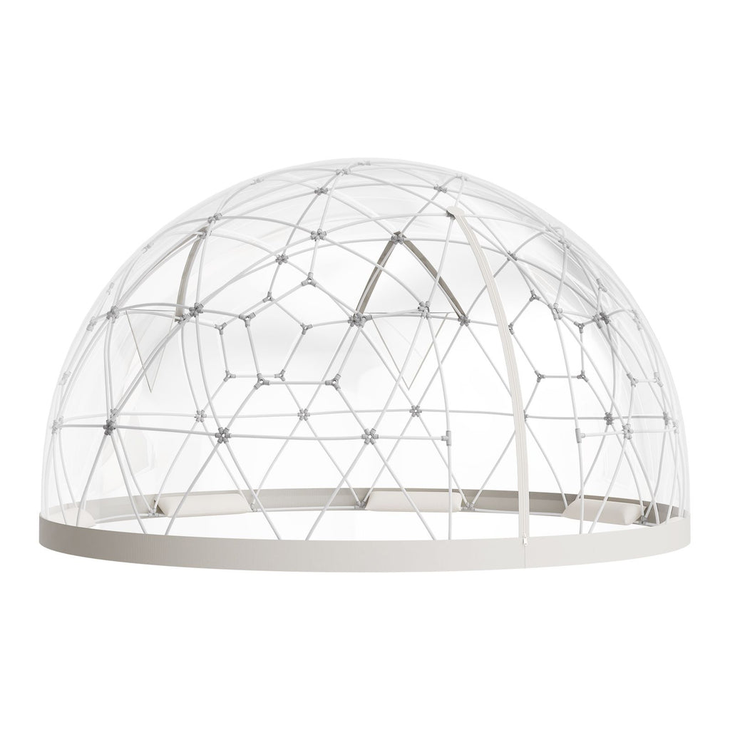 Garden Dome Tent, 2.9 x 1.75 m Outdoor Clear Bubble Tent for 2-4 Person, Weatherproof Geodesic Dome Greenhouse with Window, PVC Igloo Tents for Backyard Patios Camping Party Wedding