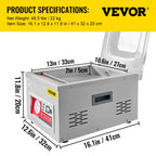 Chamber Vacuum Sealer Vacuum Packaging Machine 6.5 cbm/h Pump Rate 220V