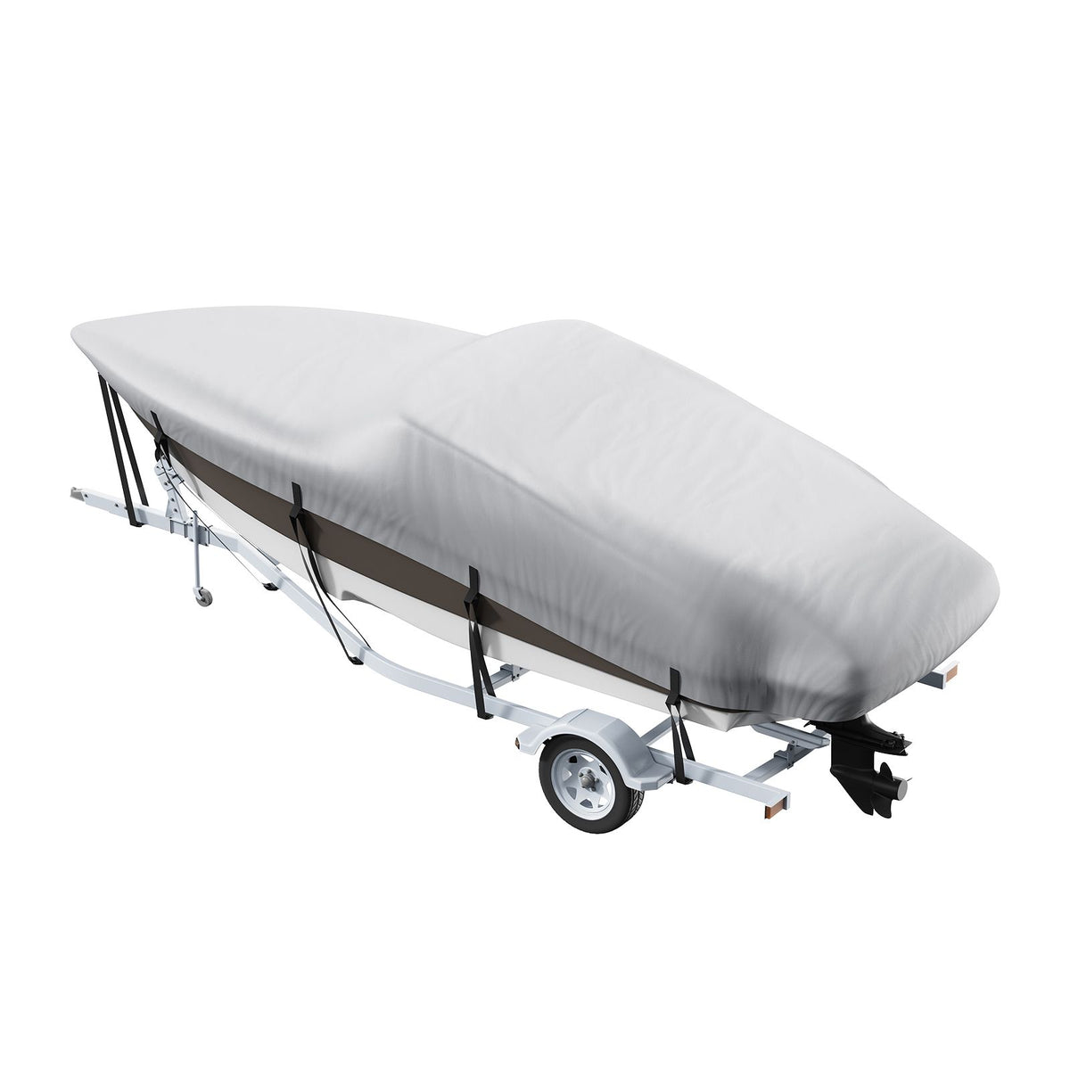 Boat Cover 600D Waterproof 23-24 ft Boat Cover V-Hull Tri-Hull Runabout