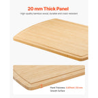 Noodle Board Stove Cover, Stove Top Cover Board for Gas Burner & Electric Stove, Bamboo Wood Cutting Board with Juice Grooves, RV Stovetop/ Kitchen Sink Cover for Counter Space & Tray, Natural