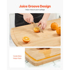 Noodle Board Stove Cover, Stove Top Cover Board for Gas Burner & Electric Stove, Bamboo Wood Cutting Board with Juice Grooves, RV Stovetop/ Kitchen Sink Cover for Counter Space & Tray, Natural