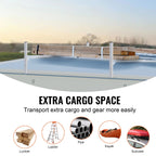 Van Roof Ladder Rack, 2 Bars Aluminum Alloy Roof Ladder Racks, 181 kg Capacity Rain-Gutter Van Roof Rack, Adjustable Length 1300-2060 mm, Van Ladder Rack for Van, Cargo, Trailer