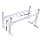 Van Roof Ladder Rack, 2 Bars Aluminum Alloy Roof Ladder Racks, 181 kg Capacity Rain-Gutter Van Roof Rack, Adjustable Length 1300-2060 mm, Van Ladder Rack for Van, Cargo, Trailer