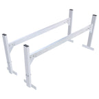 Van Roof Ladder Rack, 2 Bars Aluminum Alloy Roof Ladder Racks, 181 kg Capacity Rain-Gutter Van Roof Rack, Adjustable Length 1300-2060 mm, Van Ladder Rack for Van, Cargo, Trailer