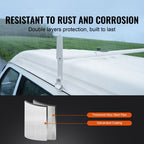 2-Bar Van Roof Ladder Rack Alloy Adjustable 47.2"-78.7" for Full-Size Vans