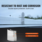 Van Roof Ladder Rack, 3 Bars Alloy Steel Roof Racks, 750 LBS Capacity Rain-Gutter Roof Rack, Adjustable Length 40.2" to 74.8", Van Ladder Rack Compatible with Chevrolet Express, GMC Savana, etc