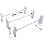 Van Roof Ladder Rack, 3 Bars Alloy Steel Roof Racks, 750 LBS Capacity Rain-Gutter Roof Rack, Adjustable Length 40.2" to 74.8", Van Ladder Rack Compatible with Chevrolet Express, GMC Savana, etc