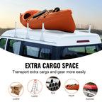 3-Bar Van Roof Ladder Rack Adjustable 56.3"-61.4" for Full-Size Vans