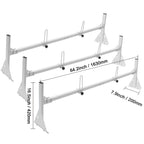 3-Bar Van Roof Ladder Rack Adjustable 56.3"-61.4" for Full-Size Vans
