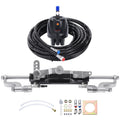 Hydraulic Outboard Steering Kit, 300HP, Marine Boat Hydraulic Steering System, with Helm Pump Two-Way Lock Cylinder and 26 Feet Hydraulic Steering Hose, for Single Station Single-Engine Boats