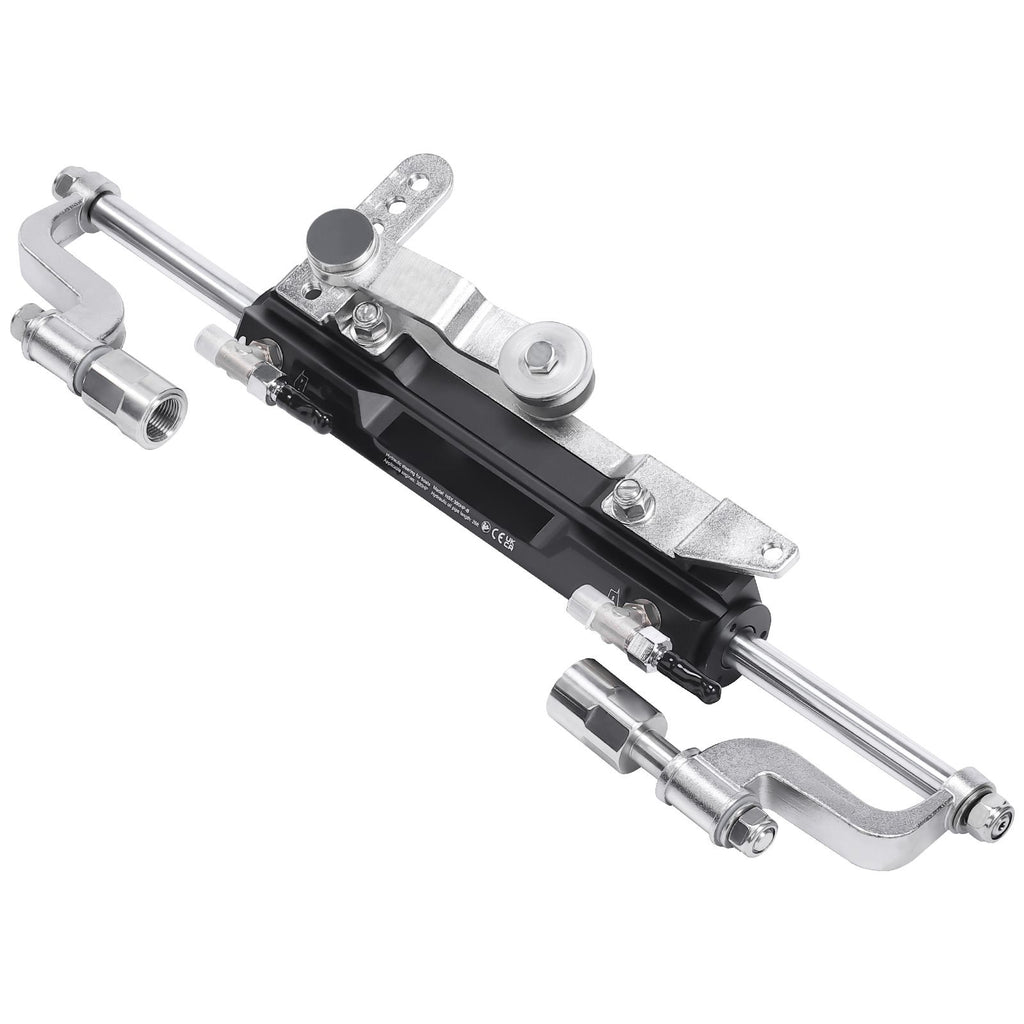 Hydraulic Outboard Steering Kit, 300HP, Marine Boat Hydraulic Steering System, with Helm Pump Two-Way Lock Cylinder and 26 Feet Hydraulic Steering Hose, for Single Station Single-Engine Boats