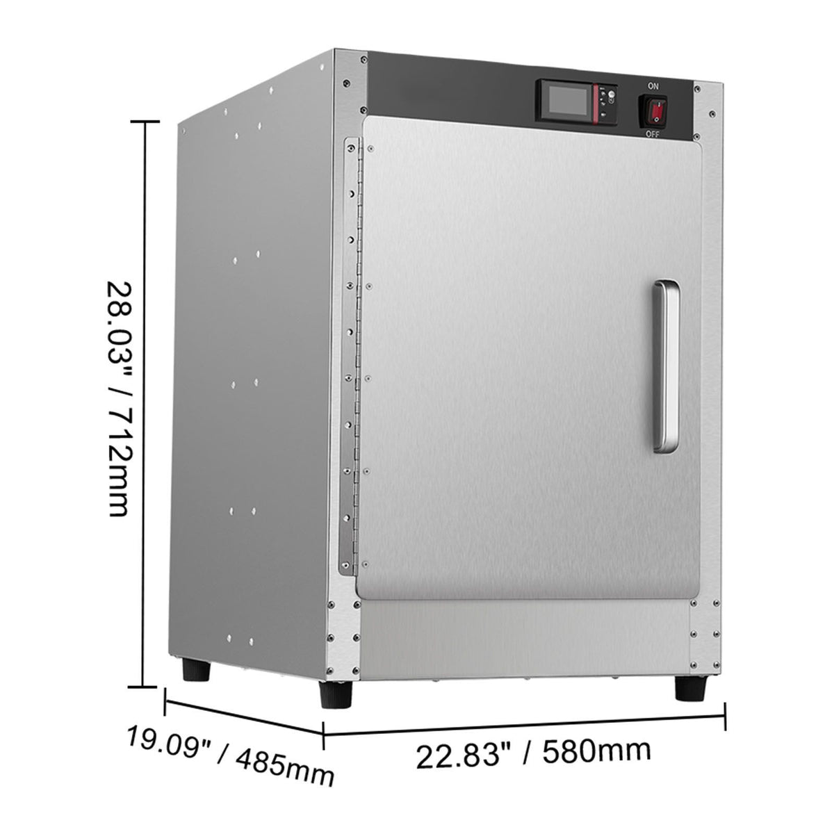 Hot Box Food Warmer, 5-Tier Concession Warmer with Water Tray, 5 Pans, Single-door and Adjustable Shelves, Stainless Steel Food Warmer Cabinet, Ideal for Storing Pizza, Chicken, Restaurant