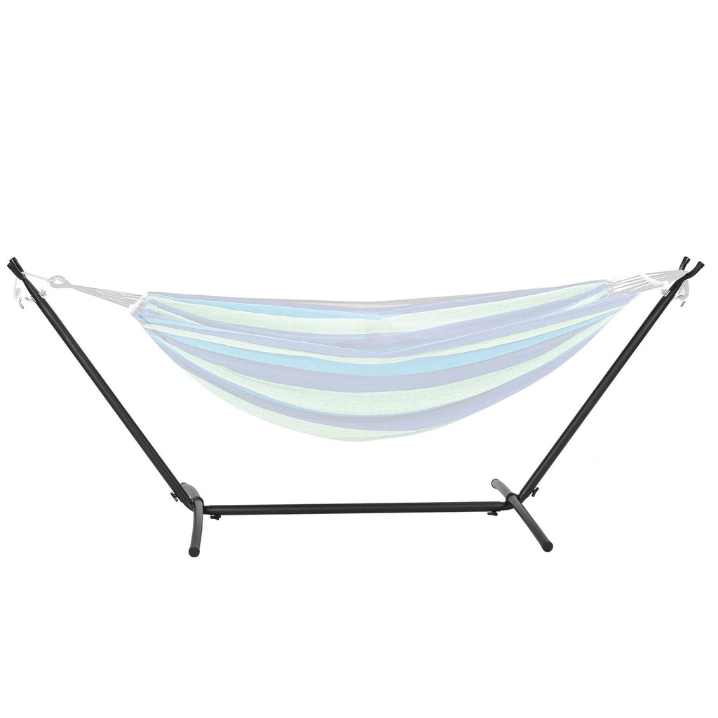Portable Hammock Stand, 450lbs Capacity Steel Hammock Stand for 2 Person, Heavy Duty Adjustable Hooks Hammock Frame Fits 10-13 ft Hammocks, Space Saving with Carrying Bag for Outdoor or Indoor