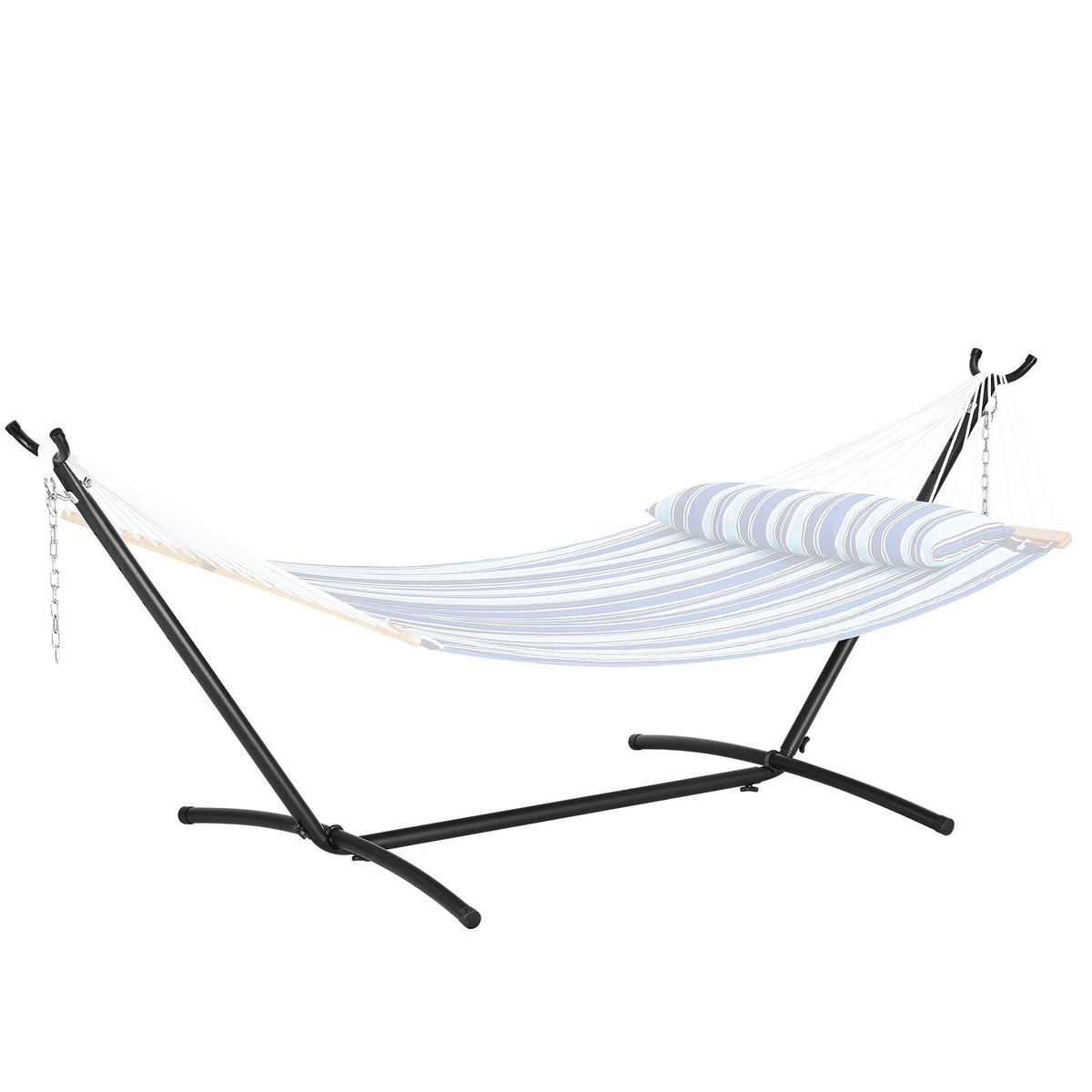 Portable Hammock Stand, 450lbs Capacity Steel Hammock Stand for 2 Person, Heavy Duty Adjustable Hooks Hammock Frame Fits 10-13 ft Hammocks, Space Saving with Carrying Bag for Outdoor or Indoor