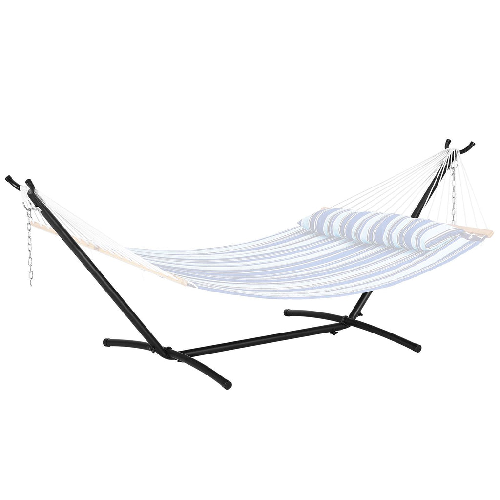 Portable Hammock Stand, 450lbs Capacity Steel Hammock Stand for 2 Person, Heavy Duty Adjustable Hooks Hammock Frame Fits 9.5-12.6 ft Hammocks, Space Saving with Carrying Bag for Outdoor or Indoor