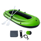 Inflatable Boat, 2-Person Inflatable Fishing Boat, Strong PVC Portable Boat Raft Kayak, Includes 1158 mm Aluminum Oars, High-Output Pump and Fishing Rod Holders, 227 kg Capacity for Adults, Kids