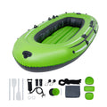 Inflatable Boat, 5-Person Inflatable Fishing Boat, PVC Portable Boat Raft Kayak, 1158 mm Aluminum Oars, High-Output Pump, Fishing Rod Holders, and 2 Seats, 1100 lb Capacity for Adults, Kids