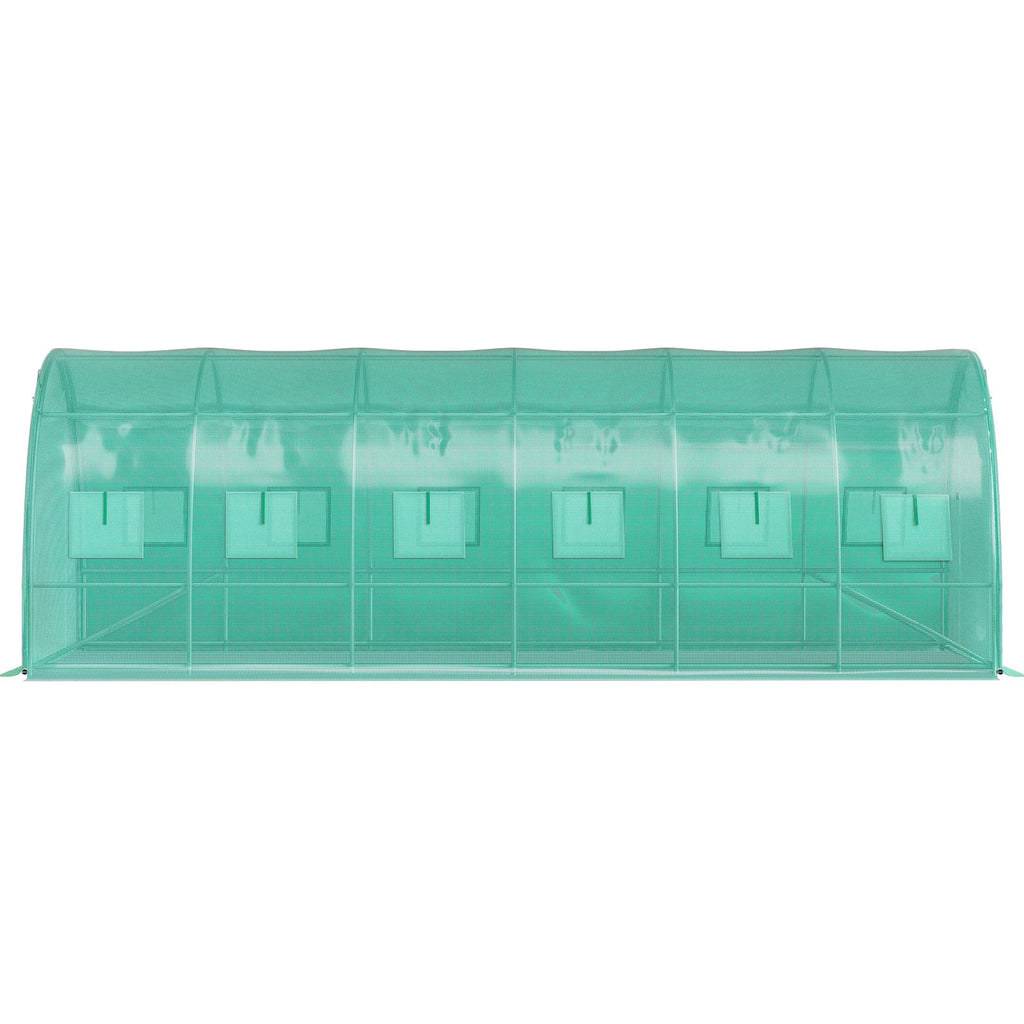 Walk-in Tunnel Greenhouse Galvanized Frame Waterproof Cover 20x10x7 ft