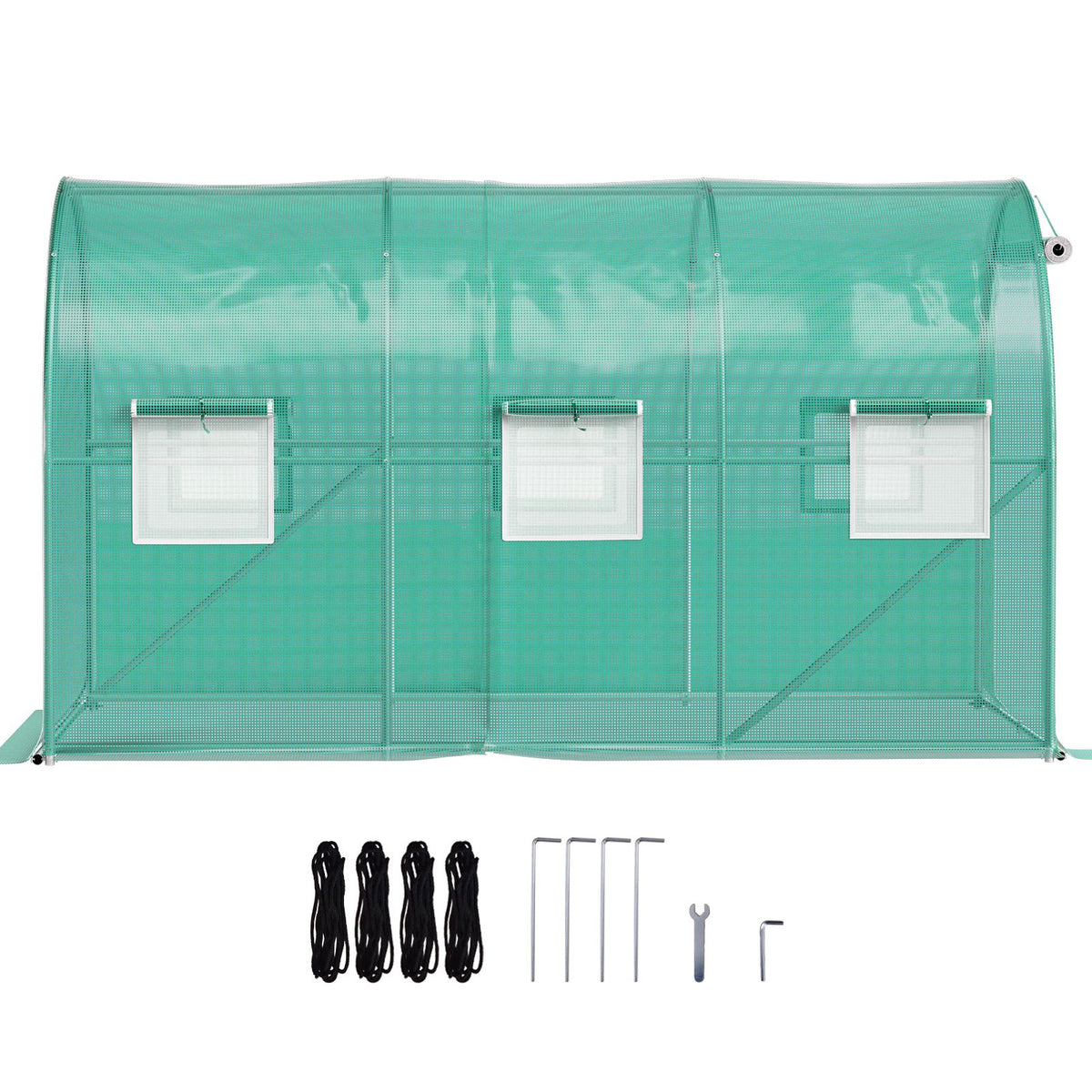 Walk-in Tunnel Greenhouse Galvanized Frame & Waterproof Cover 12x7x7 ft
