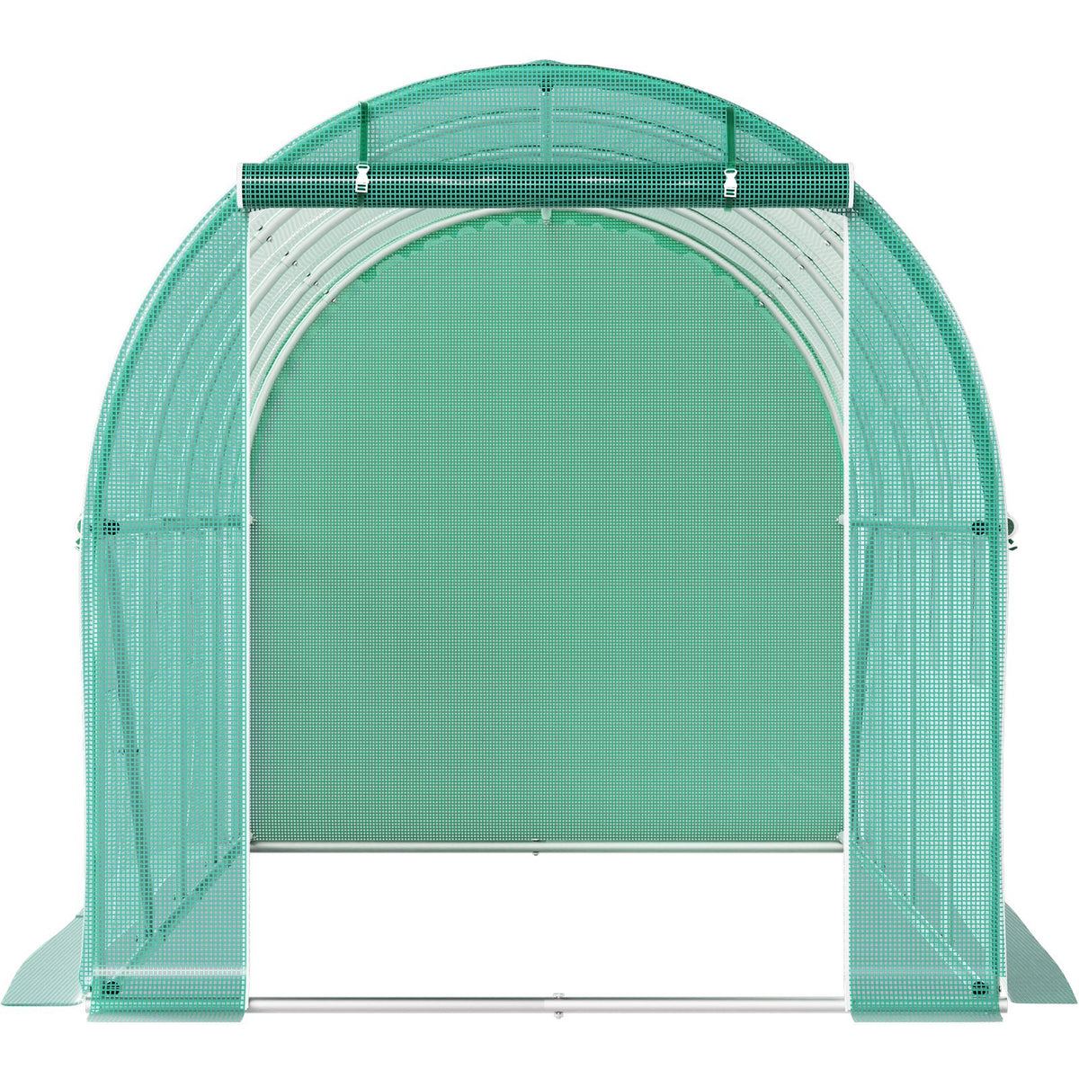 Walk-in Tunnel Greenhouse Galvanized Frame & Waterproof Cover 15x7x7 ft