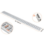 E Track Tie-Down Rail Kit, 24PCS 1524 mm E-Tracks Set Includes 8 Steel Rails & 8 O-Rings & 8 Tie-Offs with D-Ring, Versatile Trailer Securing Accessories for Cargo Motorcycles Bikes, 816 kg Load