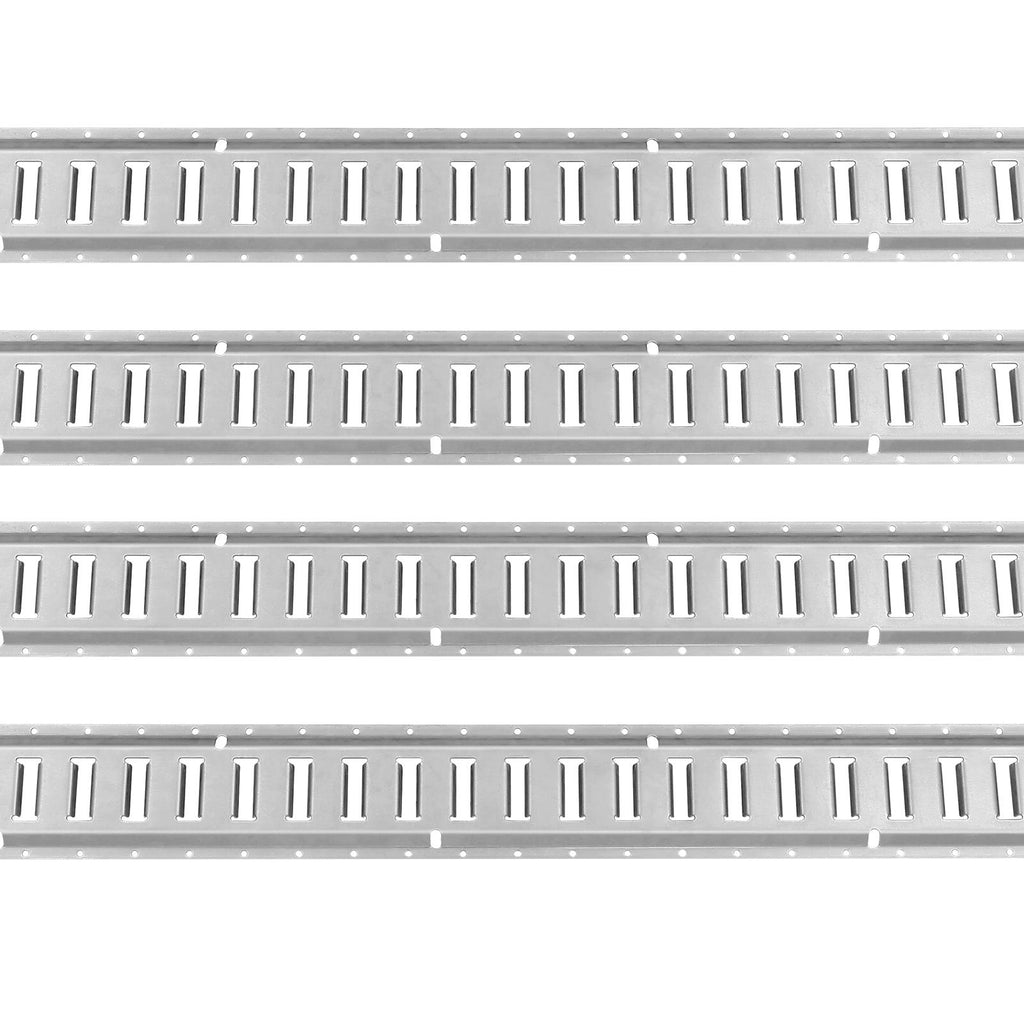 E Track Tie-Down Rail Kit, 24PCS 1524 mm E-Tracks Set Includes 8 Steel Rails & 8 O-Rings & 8 Tie-Offs with D-Ring, Versatile Trailer Securing Accessories for Cargo Motorcycles Bikes, 816 kg Load