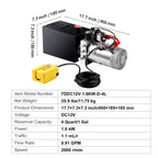Hydraulic Pump, 4 Quart Hydraulic Power Unit, Single Acting Dump Trailer Pump, 0.91 GPM Flow Rate, 3200 PSI Max Relief Pressure, DC 12V Hydraulic Pump for Dump Trailer Car Lifting