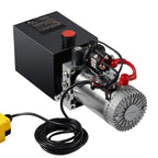 Hydraulic Pump, 4 Quart Hydraulic Power Unit, Single Acting Dump Trailer Pump, 0.91 GPM Flow Rate, 3200 PSI Max Relief Pressure, DC 12V Hydraulic Pump for Dump Trailer Car Lifting