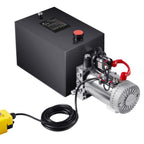 Hydraulic Pump, 20 Quart Hydraulic Power Unit, Single Acting Dump Trailer Pump, 0.91 GPM Flow Rate, 3200 PSI Max Relief Pressure, DC 12V Hydraulic Pump for Dump Trailer Car Lifting