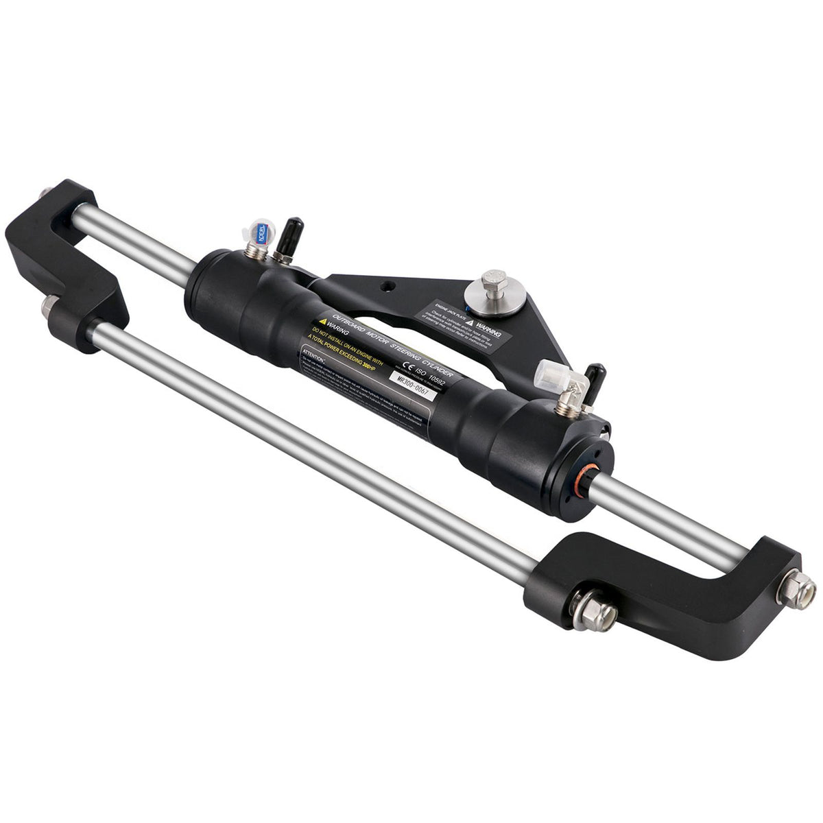 Hydraulic Boat Steering Kit, 300HP Hydraulic Steering Helm Pump, Aluminum Alloy Steering Cylinder, 13.5\" Steering Wheel with 10\" Hydraulic Steering Hose for Boat Steering System