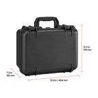 Hard Pistol Case, Heavy Duty Hard Gun Case with XPE Foam Lining, Waterproof Pistol Storage Box with Customizable Interior & Handle for Gun, Lenses, Camera, Gear, TSA Compliant, 404x319x192 mm