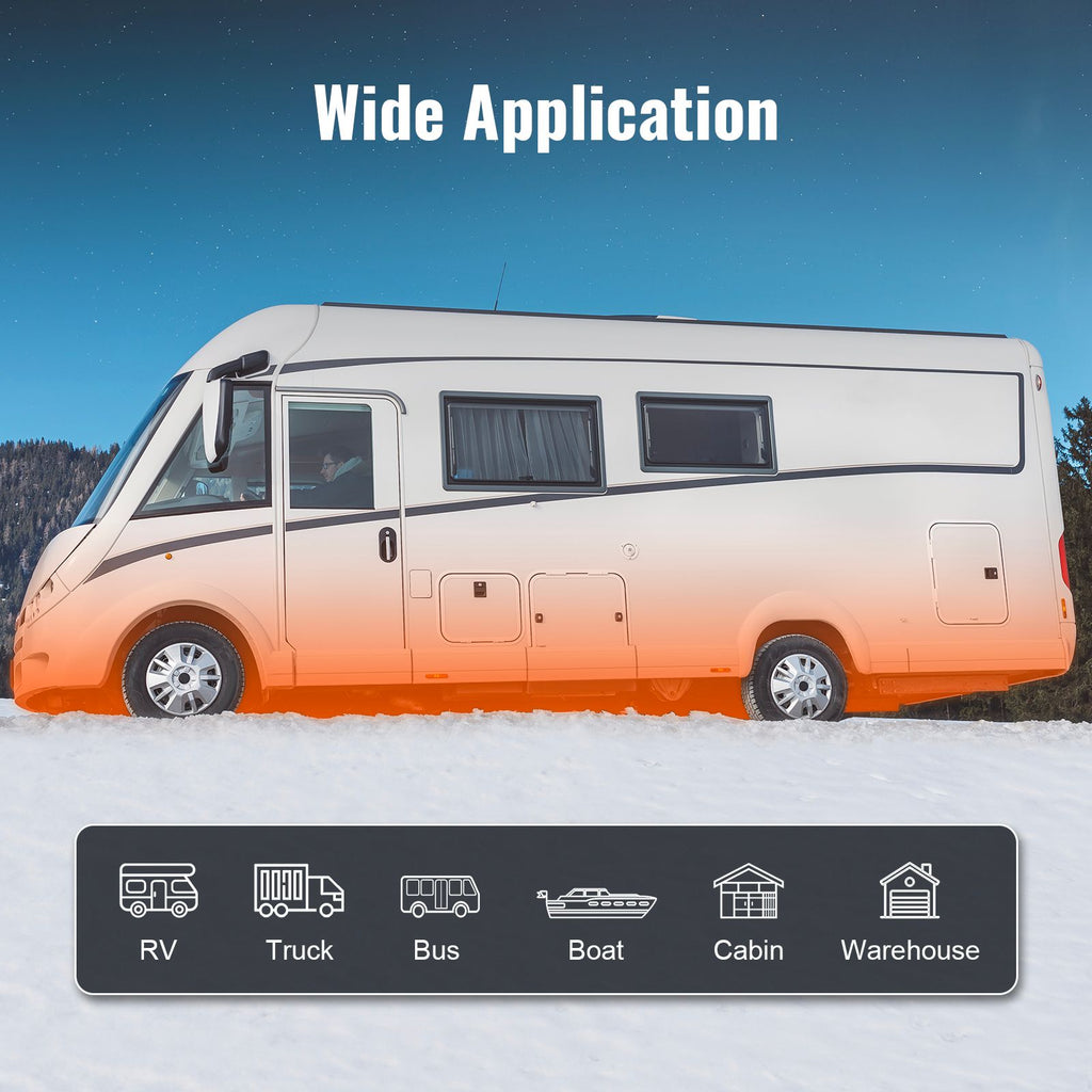 Bluetooth App Control Diesel Air Heater, 12V 5KW Diesel Heater with Automatic Altitude Adjustment, Remote Control and LCD, Diesel Parking Heater for RV Trailer Camper Van Boat And Indoors