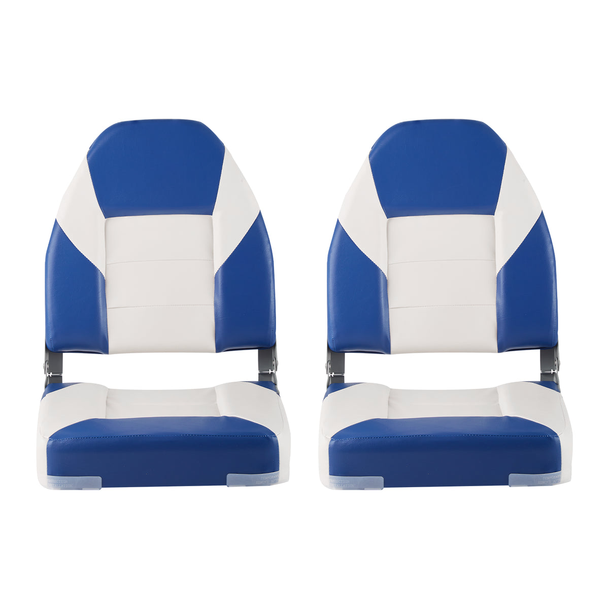 Boat Seats, 555 mm High Back Boat Seat, Folding Boat Chair with Thickened Sponge Padding and Hinge, Fold-Down Boat Captain Chairs for Fishing Boat, Sightseeing Boat, Speedboat, Canoe, 2-Pack