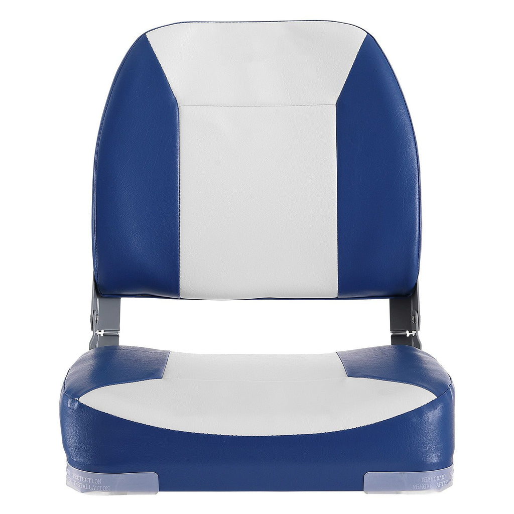 Boat Seat Low Back Fold-Down Fishing Boat Chair with Sponge Padding 2 Pack