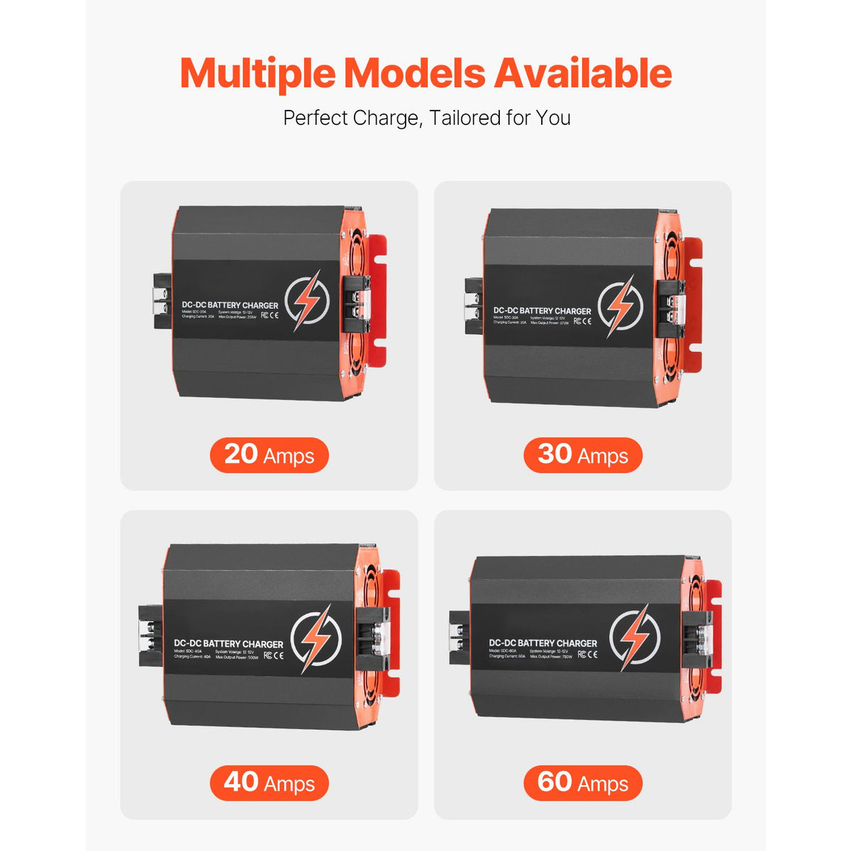 12V 30A DC to DC Charger Battery Charger 375W for Lead-Acid Lithium AGM