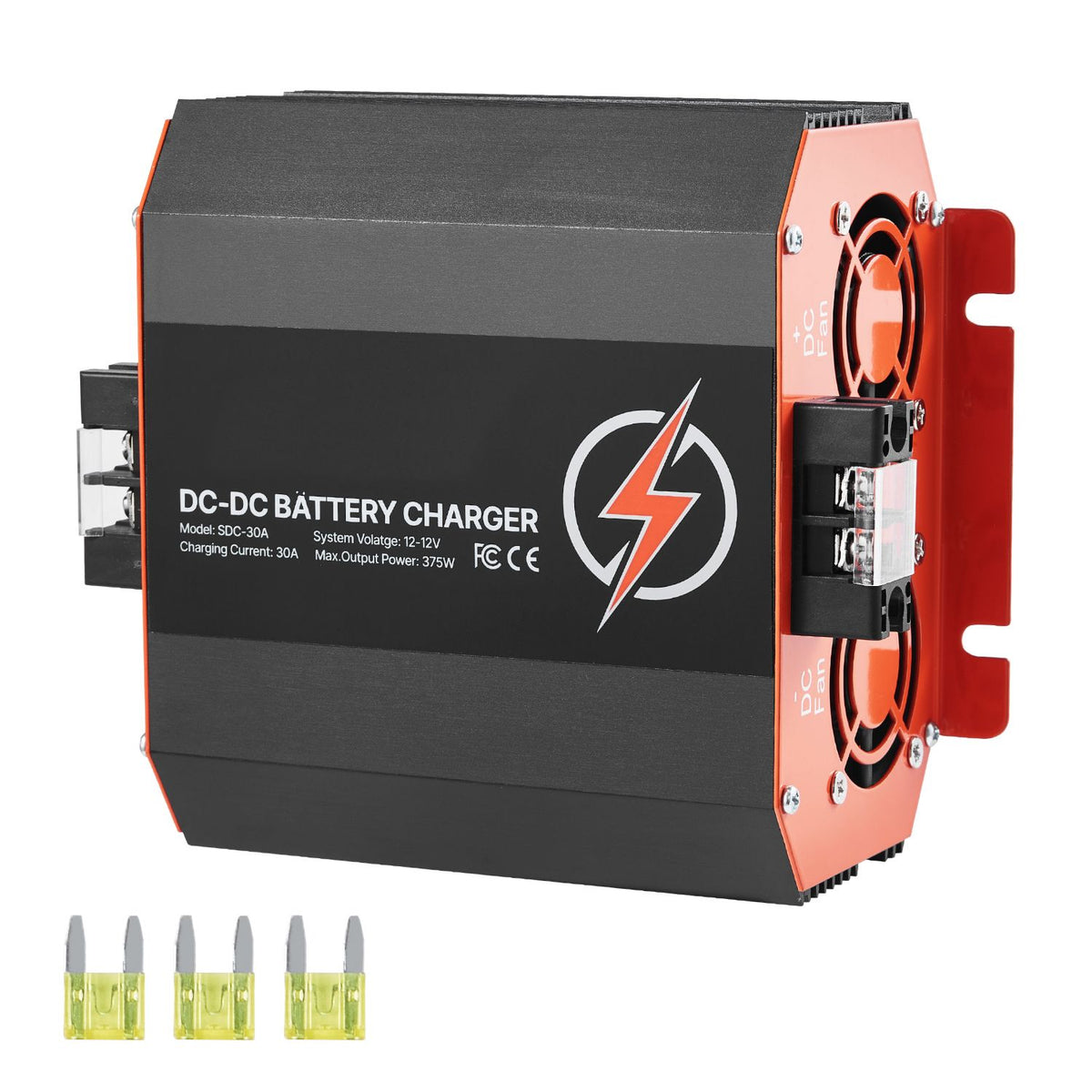 12V 30A DC to DC Charger Battery Charger 375W for Lead-Acid Lithium AGM