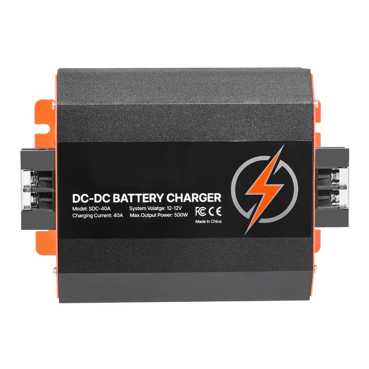 12V 40A DC to DC Battery Charger, 500W, On-Board Battery Charger for Lead-Acid, Lithium, AGM, GEL, and Flooded Batteries, Smart Multi-Stage Charging, for RVs, Commercial Vehicles, Boats, Yachts