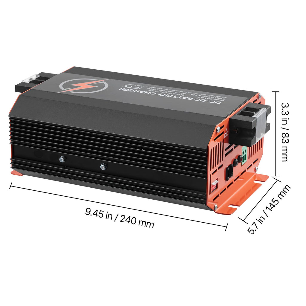 12V 60A DC to DC Battery Charger, 750W, On-Board Battery Charger for Lead-Acid, Lithium, AGM, GEL, and Flooded Batteries, Smart Multi-Stage Charging, for RVs, Commercial Vehicles, Boats, Yachts