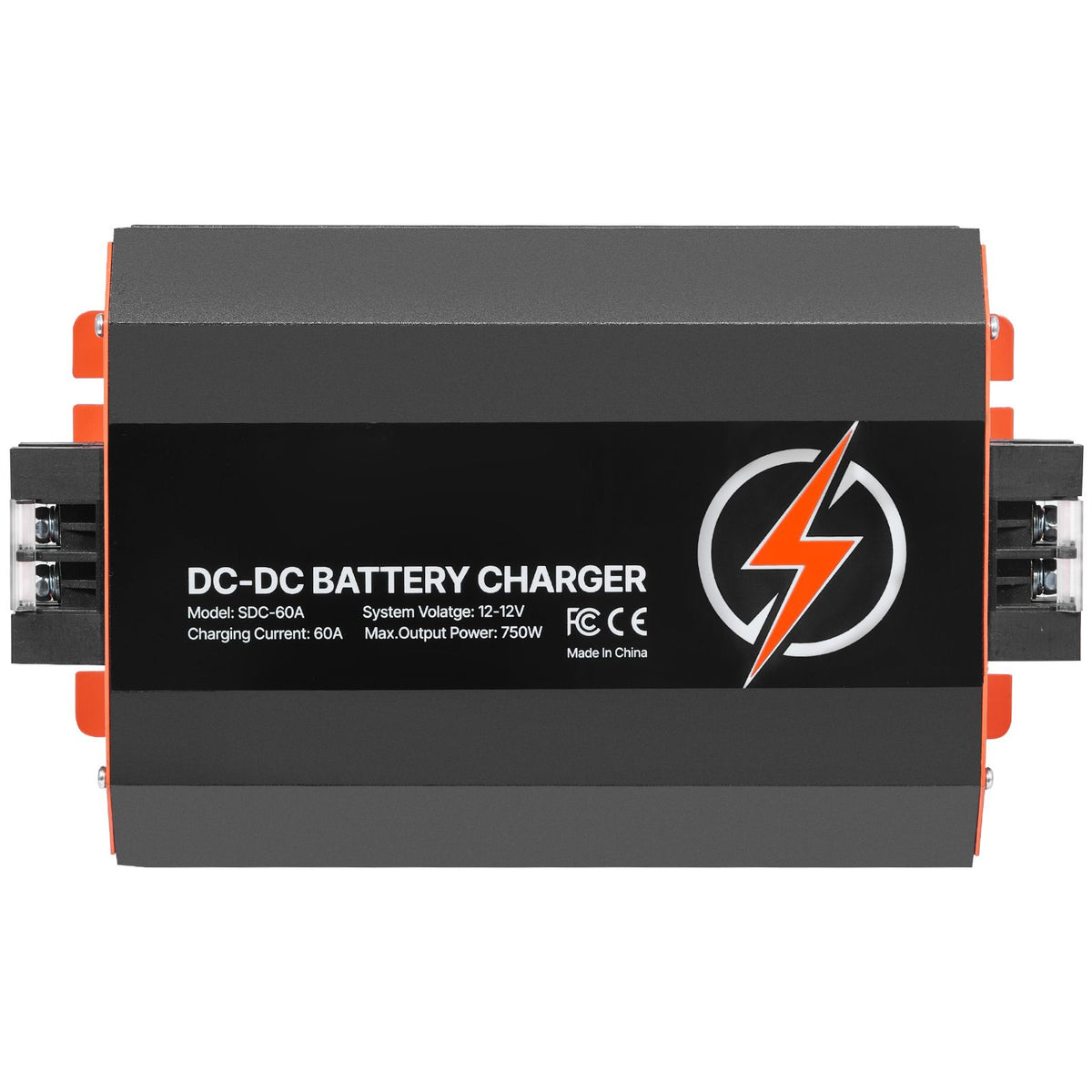 12V 60A DC to DC Battery Charger, 750W, On-Board Battery Charger for Lead-Acid, Lithium, AGM, GEL, and Flooded Batteries, Smart Multi-Stage Charging, for RVs, Commercial Vehicles, Boats, Yachts