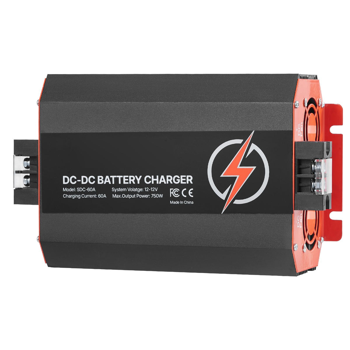 12V 60A DC to DC Battery Charger, 750W, On-Board Battery Charger for Lead-Acid, Lithium, AGM, GEL, and Flooded Batteries, Smart Multi-Stage Charging, for RVs, Commercial Vehicles, Boats, Yachts