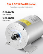 1800W Electric Brushless DC Motor Kit - 48V 4500rpm Motor with Upgraded Speed Controller and Throttle Grip Kit for Go Karts E-Bike Motorcycle Scooter DIY