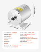 1800W Electric Brushless DC Motor Kit - 48V 4500rpm Motor with Upgraded Speed Controller and Throttle Grip Kit for Go Karts E-Bike Motorcycle Scooter DIY