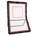 Lacrosse Rebounder for Backyard, 5x7 Ft Volleyball Bounce Back Net, Pitchback Throwback Baseball Softball Return Training Screen, Adjustable Angle Shooting Practice Training Wall with Target