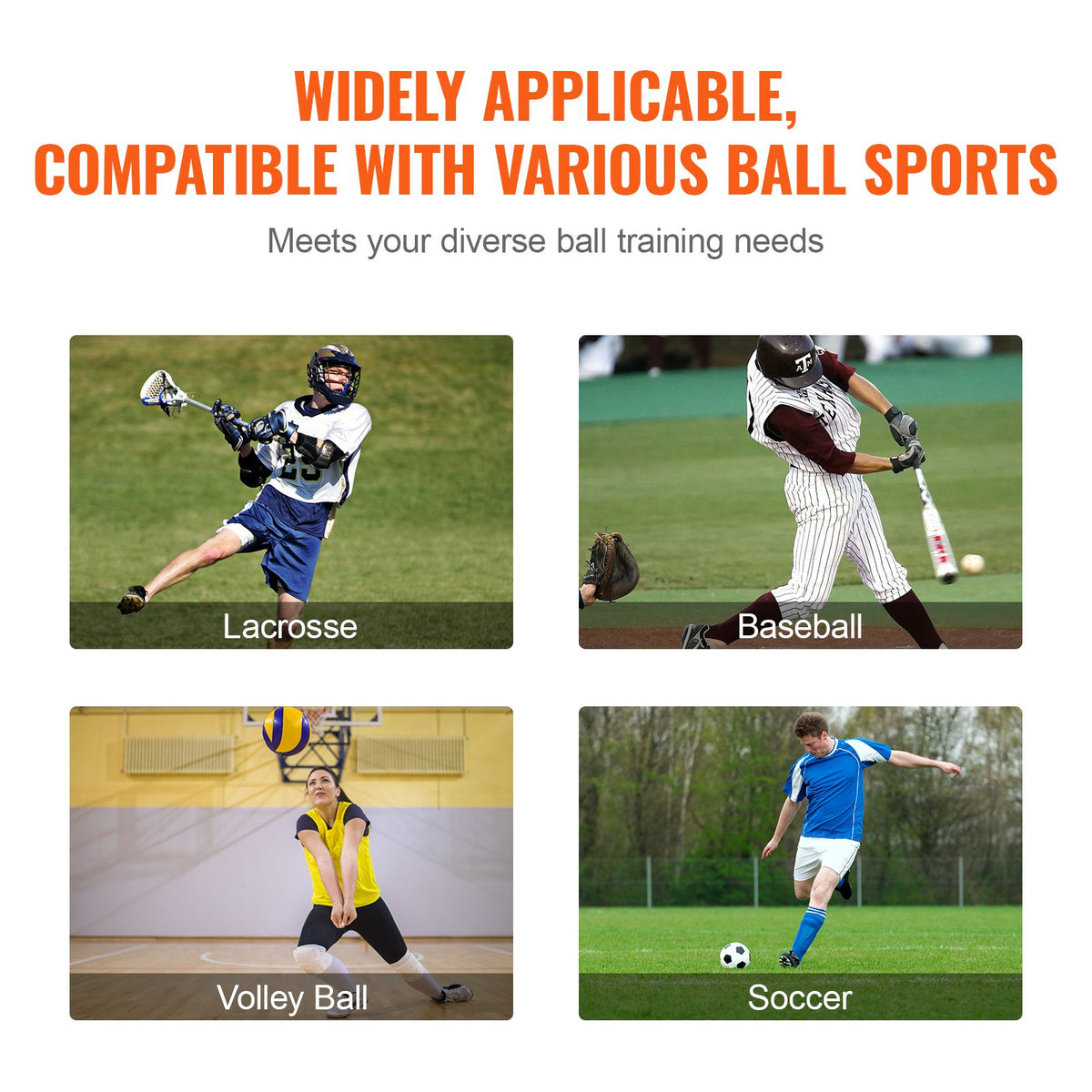 Lacrosse Rebounder for Backyard, 5x7 Ft Volleyball Bounce Back Net, Pitchback Throwback Baseball Softball Return Training Screen, Adjustable Angle Shooting Practice Training Wall with Target