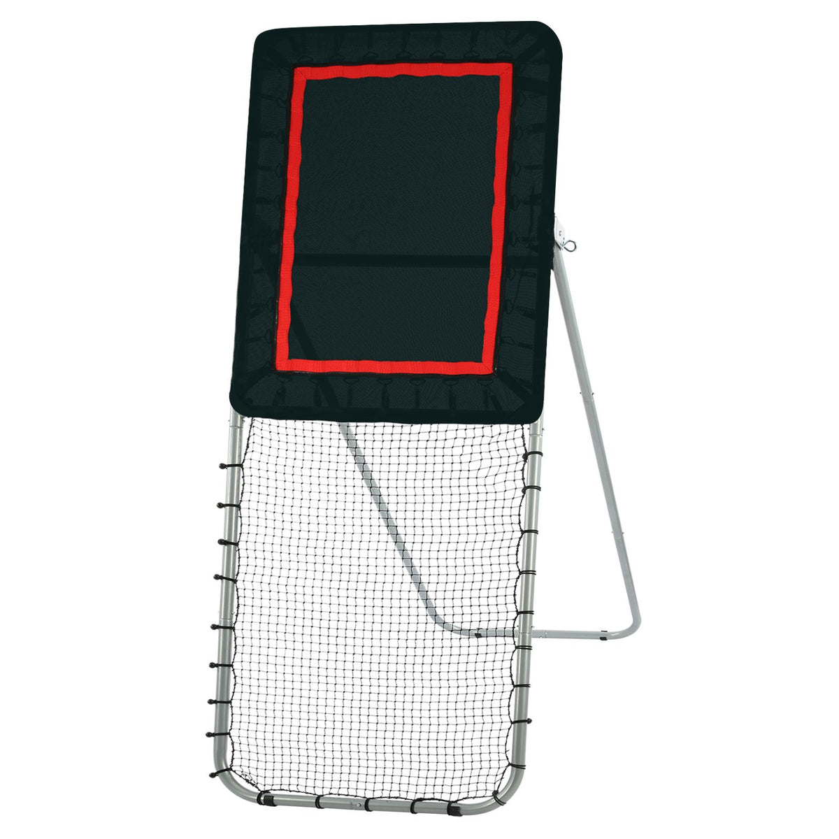 Folding Lacrosse Rebounder for Backyard, 3x8 Ft Volleyball Bounce Back Net, Pitchback Throwback Baseball Softball Return Training Screen, Adjustable Angle Shooting Practice Training Wall, Black