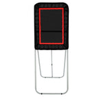 Folding Lacrosse Rebounder for Backyard, 3x4 Ft Volleyball Bounce Back Net, Pitchback Throwback Baseball Softball Return Training Screen, Adjustable Angle Shooting Practice Training Wall, Black