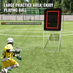 Folding Lacrosse Rebounder for Backyard, 3x4 Ft Volleyball Bounce Back Net, Pitchback Throwback Baseball Softball Return Training Screen, Adjustable Angle Shooting Practice Training Wall, Black